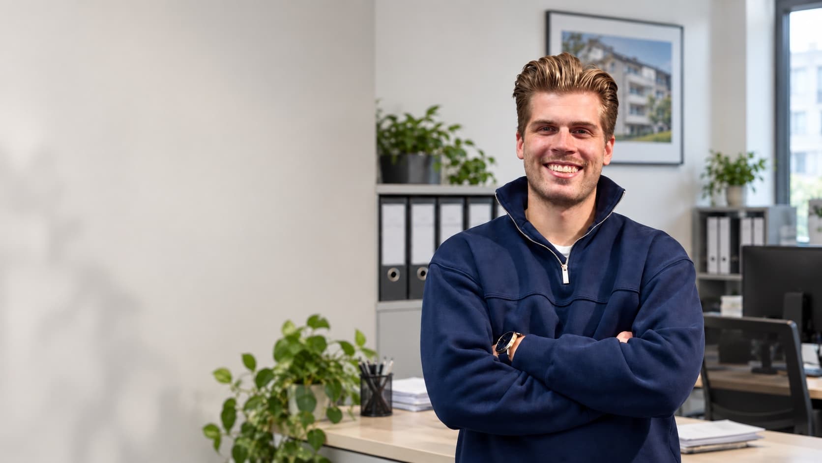 Max Hinsch im Büro